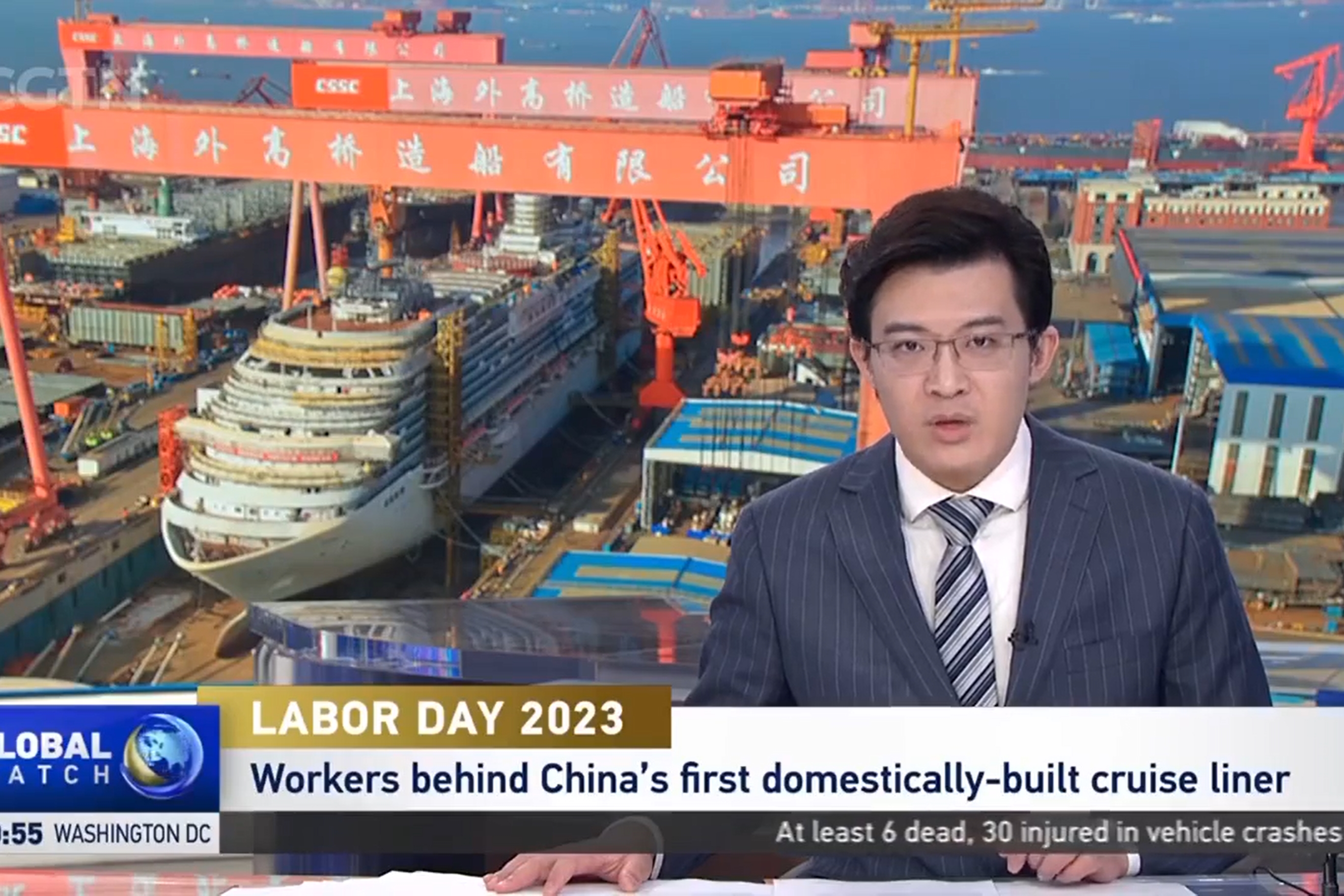 CGNT: Workers behind China's first domestically-built cruise liner